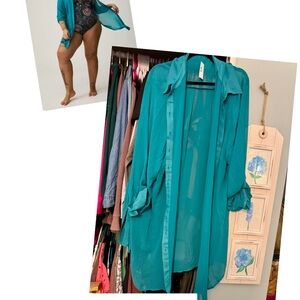Torrid Teal Swim Coverup